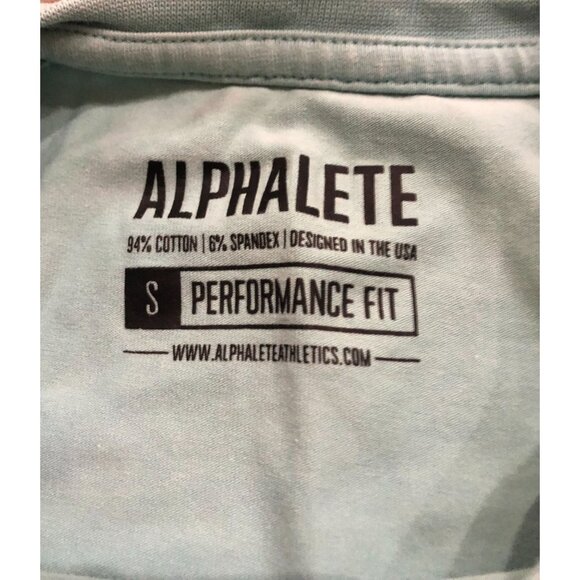 Alphalete Performance Fit Mens Small Blue Short Sleeve Athletic T Shirt - Picture 3 of 6